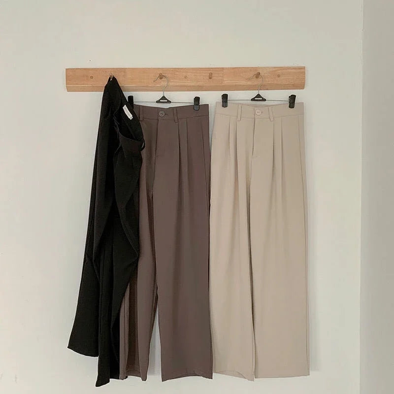 Navarita | Elegant High-Waist Wide-Leg Suit Pants