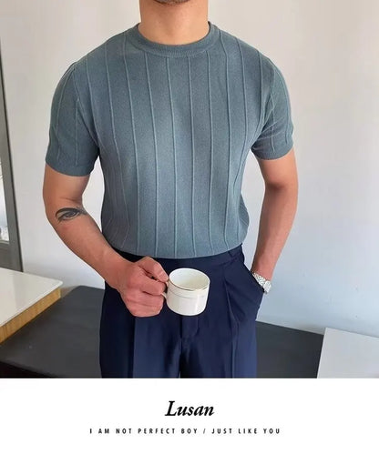 Navarita | Korean Style Breathable Knit T-Shirt
