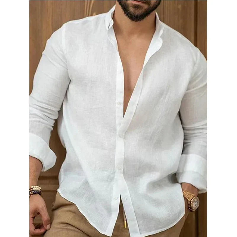 Navarita | Emerald Breeze Men's Linen Shirt