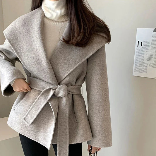 Navarita | Oversized Wool Belted Street Coat