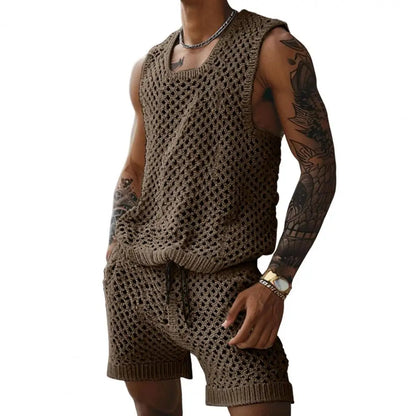 Navarita | Sleeveless Knit Vest & Shorts Set