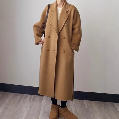 Navarita | Wine Red Wool-Blend Mid-Length Coat