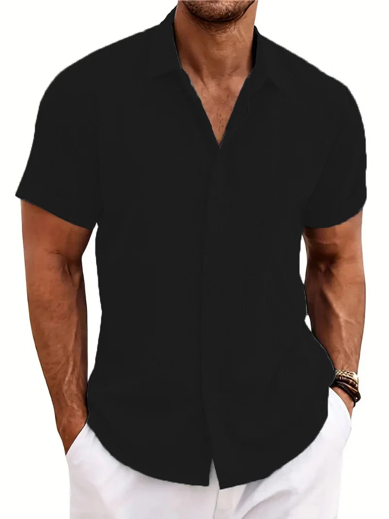 Navarita | Slim Fit Textured Summer Shirt