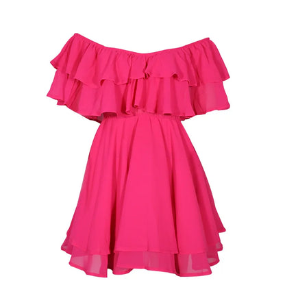 Navarita | Ruffled Off-Shoulder Mini Dress