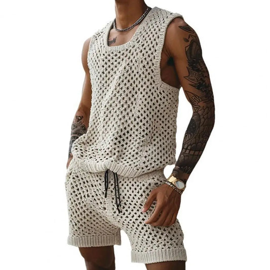 Navarita | Sleeveless Knit Vest & Shorts Set