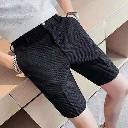Navarita | Textured Coffee Casual Shorts