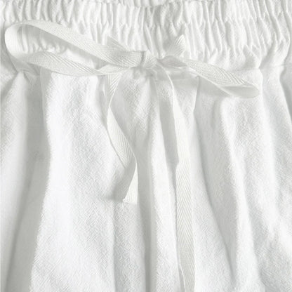Navarita | Men's White Cotton Linen Cuban Collar Shirt