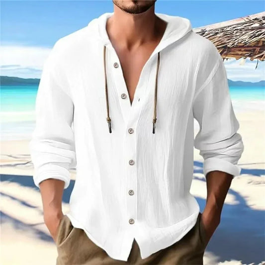 Navarita | Lightweight Hooded Cotton-Linen T-Shirt