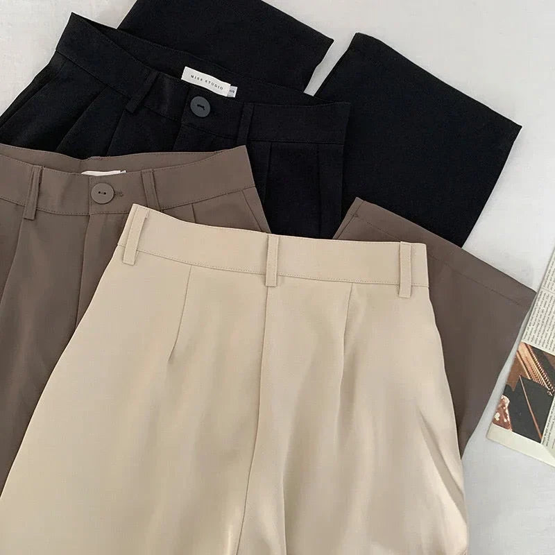 Navarita | Elegant High-Waist Wide-Leg Suit Pants