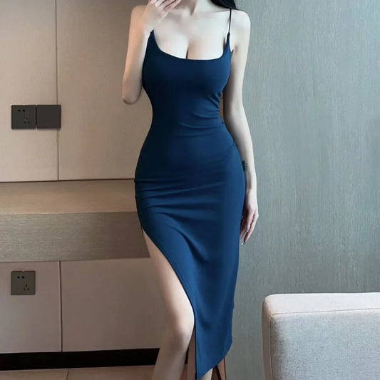 Navarita | Sleek Midnight Knit Dress
