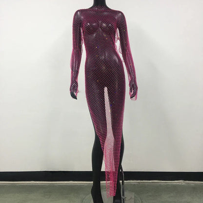 Navarita | Sparkle Mesh Maxi Dress