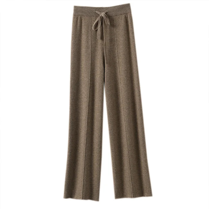 Navarita | Cashsoft Wide-Leg Knit Pants