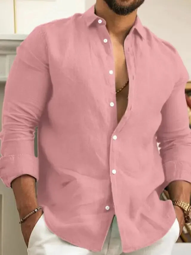 Navarita | Emerald Breeze Men's Linen Shirt