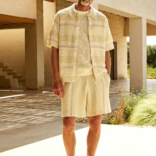 Navarita | Summer Knit Cardigan Two-Piece Set