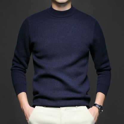 Navarita | Black Slim Fit Knitted Pullover Sweater