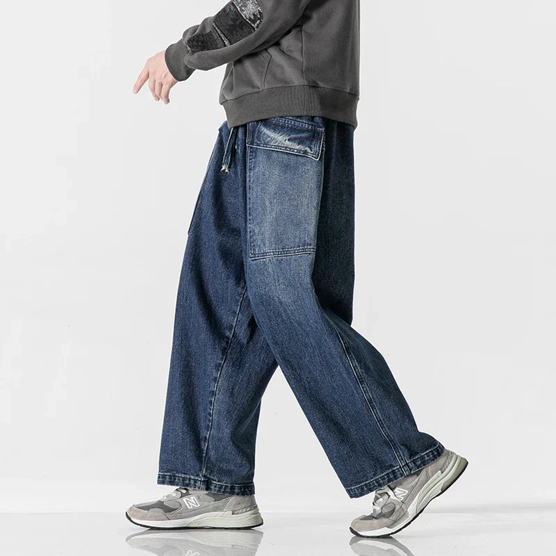 Navarita | Relaxed Fit Washed Denim Pants