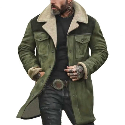 Navarita | Faux Suede Winter Jacket with Shearling Lining