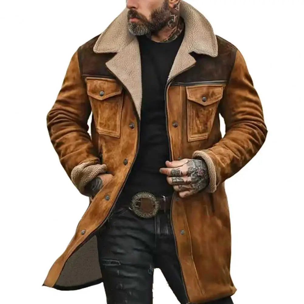 Navarita | Faux Suede Winter Jacket with Shearling Lining