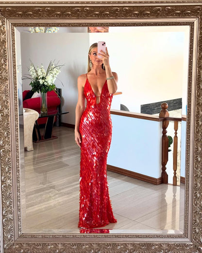 Vestido Maxi de Gala Kailani con Lentejuelas