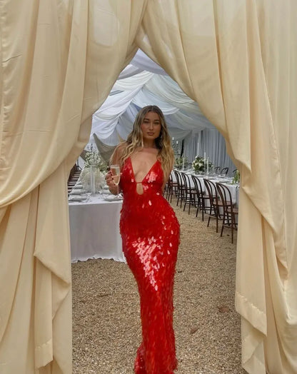 Vestido Maxi de Gala Kailani con Lentejuelas