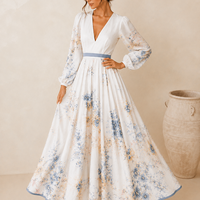 Vestıdo Maxı Boho Plısado